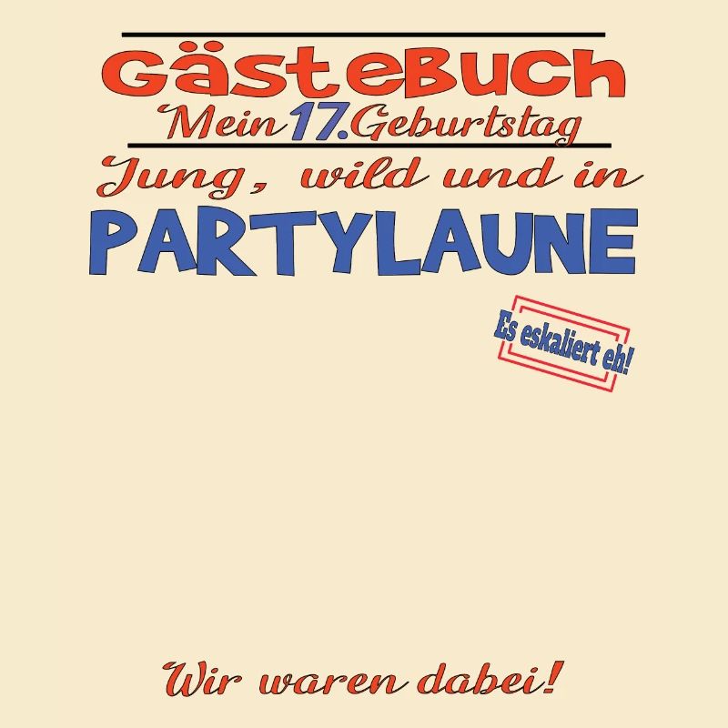 17. Geburtstag Mädchen & Junge Gästebuch