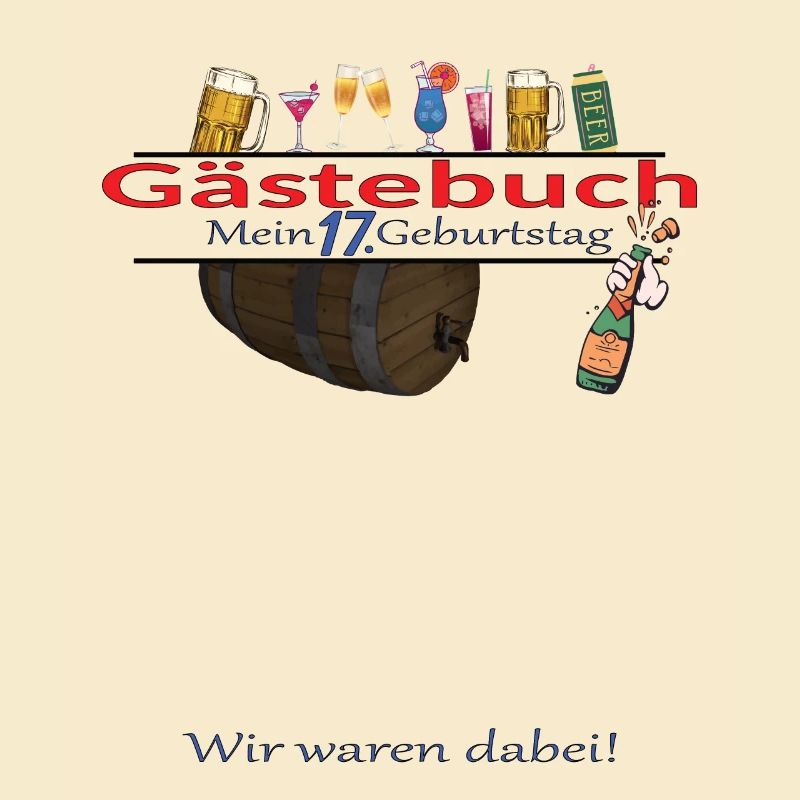 17. Geburtstag Mädchen & Junge Gästebuch