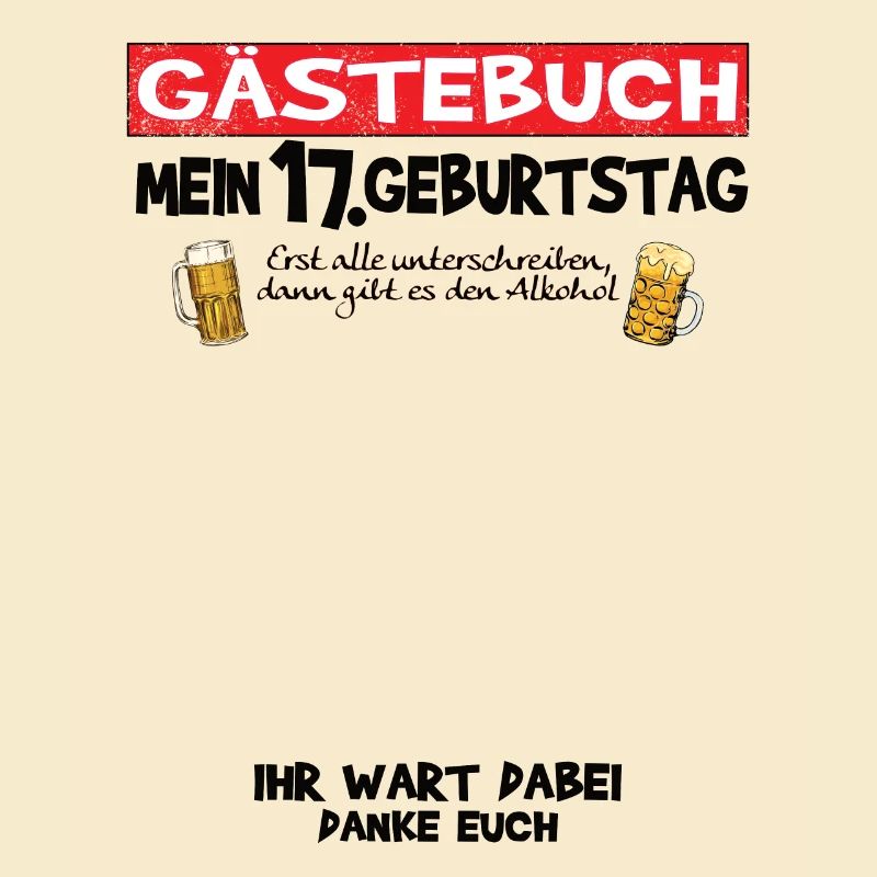 17. Geburtstag Mädchen & Junge Gästebuch