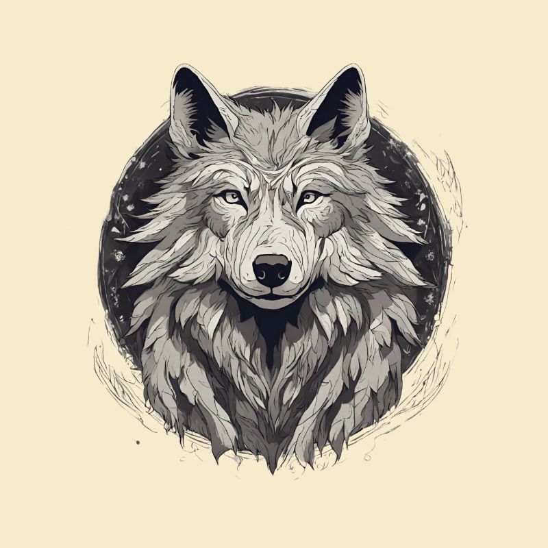 Mystical Wolf Head