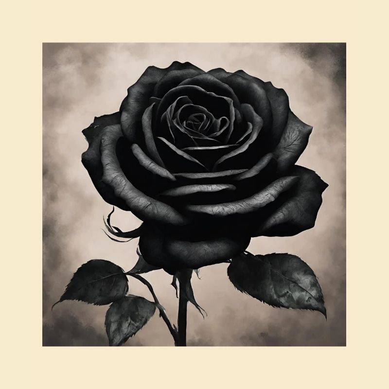 Schwarze Rose Kunstbild