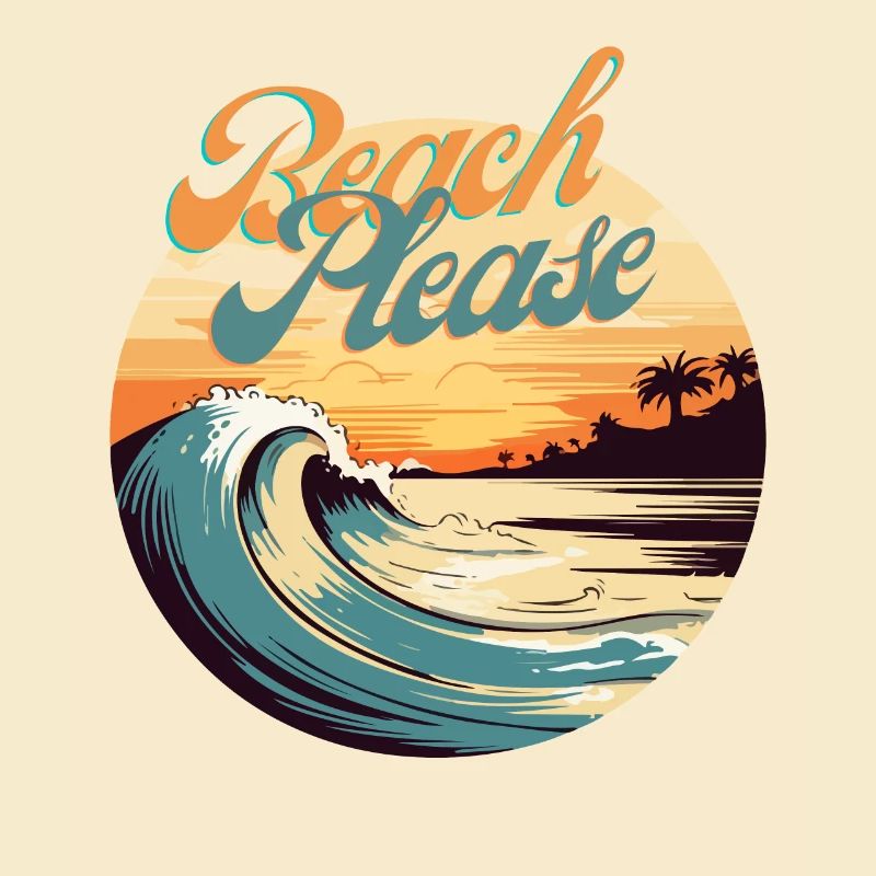 BeachPlease Retro Sunset Wave