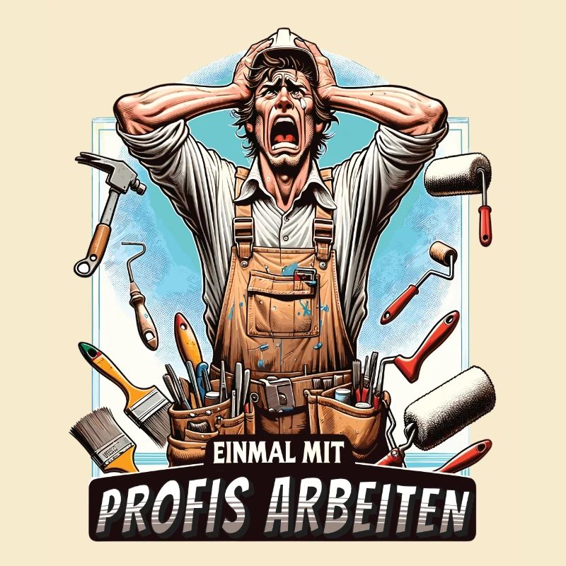 Working with professionals, funny master painter