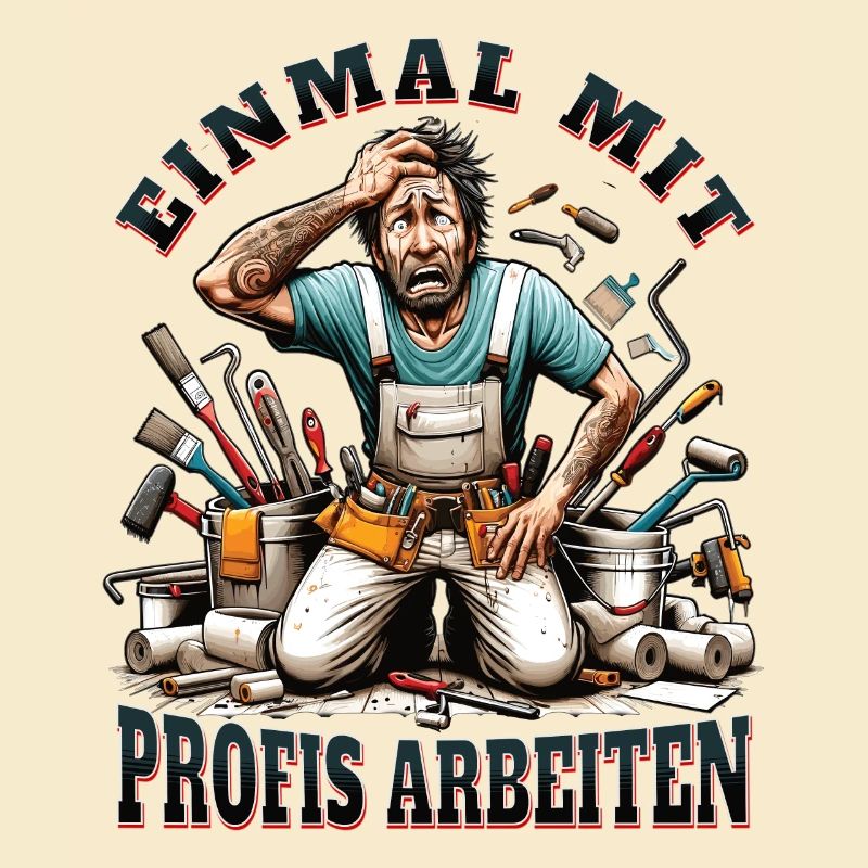 Working with professionals, funny master painter