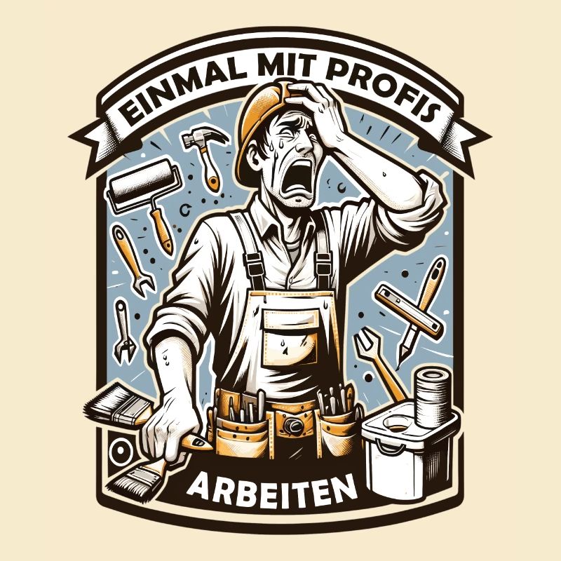 Working with professionals, funny master painter