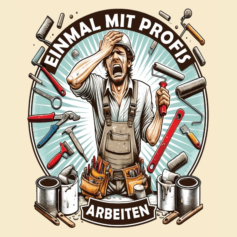 Working with professionals, funny master painter