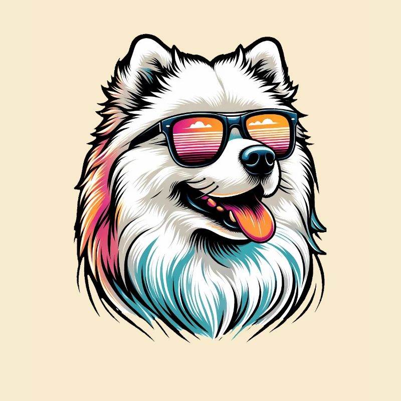 Samojeden Hund Geschenke Niedlicher Samojeden Hund Grafik
