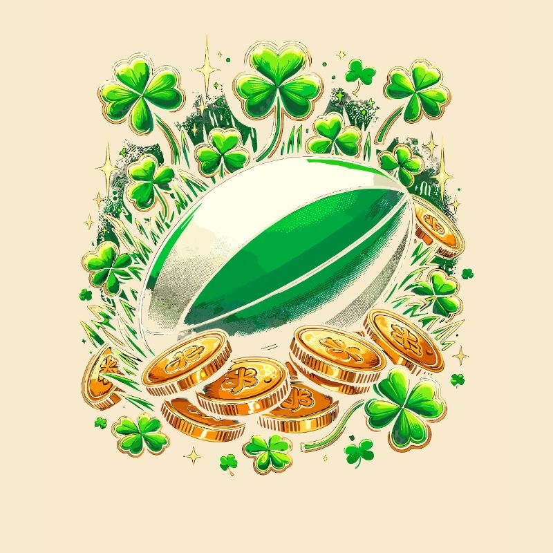 Rugby Shamrock St Patricks Day Manigances Trèfle