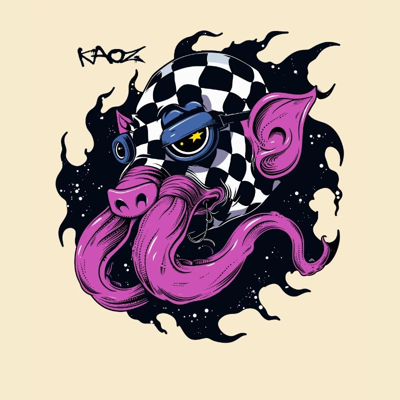 The Space Race Plaid Pattern Pilot Pig