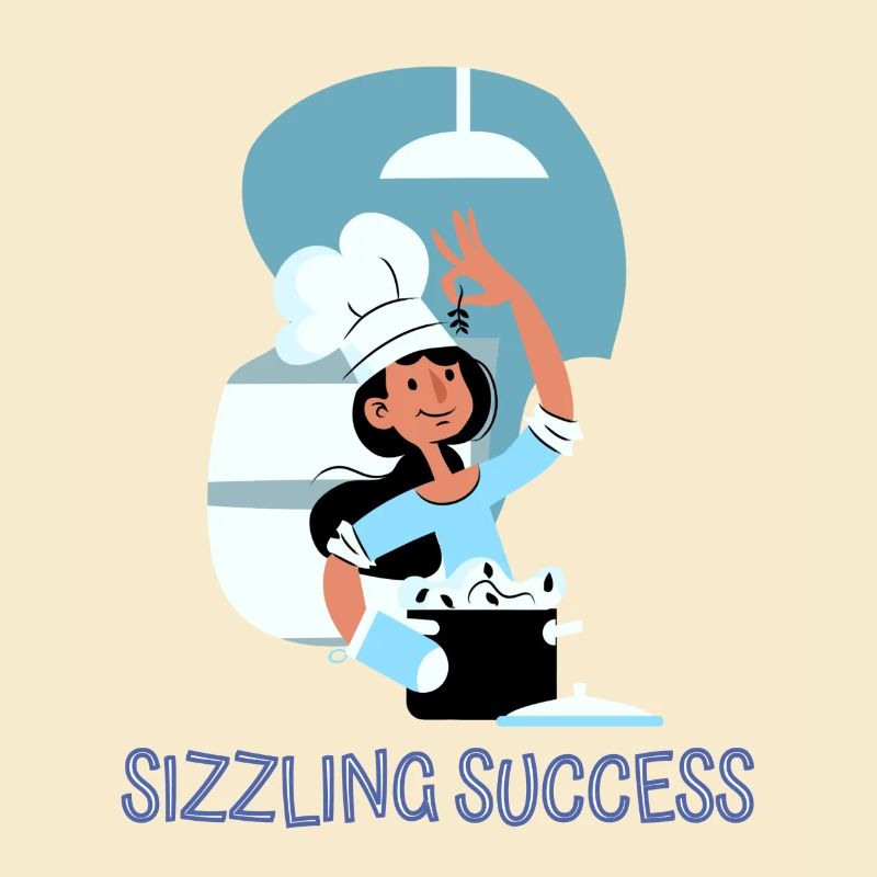 Chef Cook Kitchen Culinary Retro Bake Restaurant