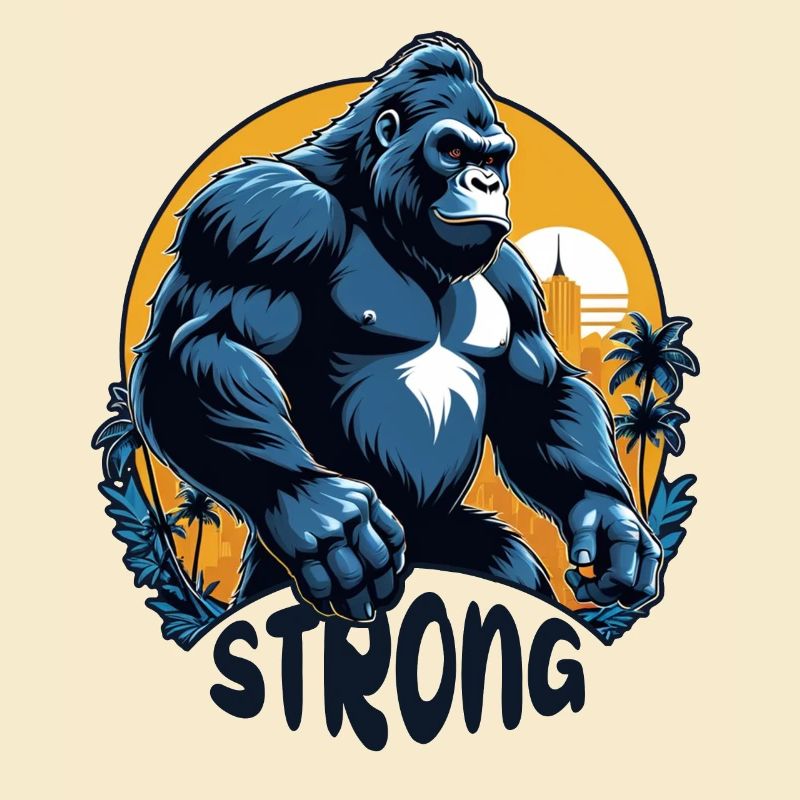 Gorilla mit Goldkette