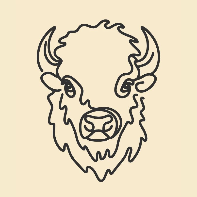 Linie Art Dad Mama - Bison