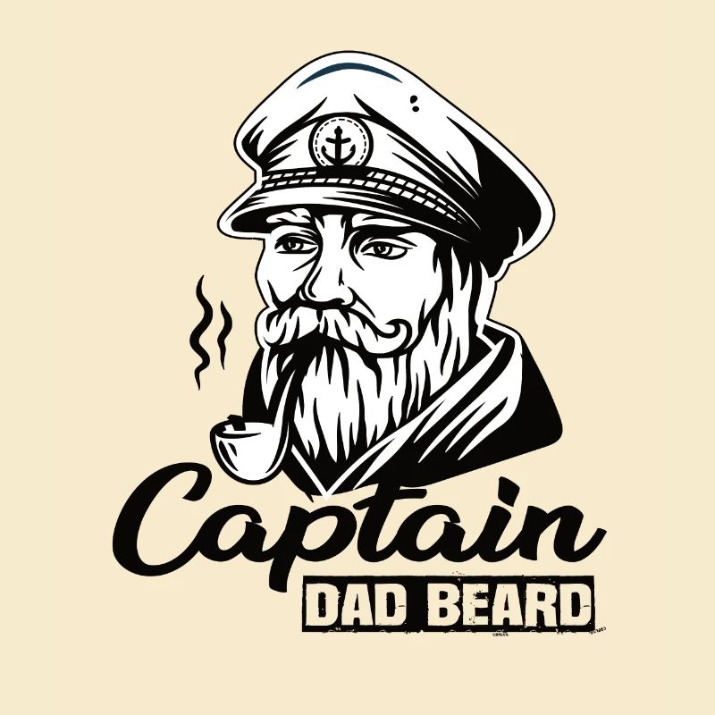 Captain Dad Beard Captain Boat Sailing Sailor
