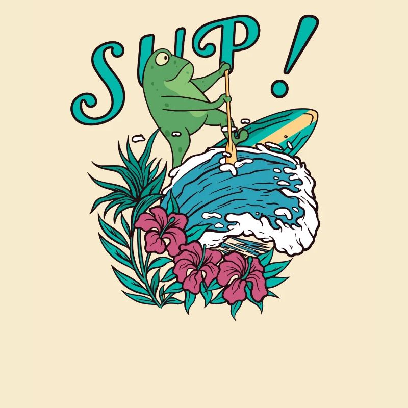 SUP paddleboarding Stand Up Paddle Frog surfing