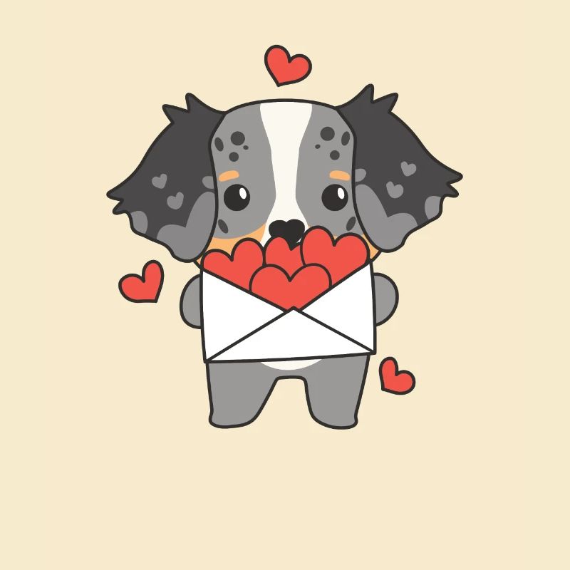 Australian Shepherd Valentine's Day Cute Animals