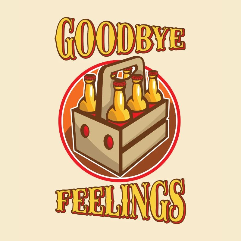 Goodbye Feeling Funny Beer Six Pack Drinking Pun