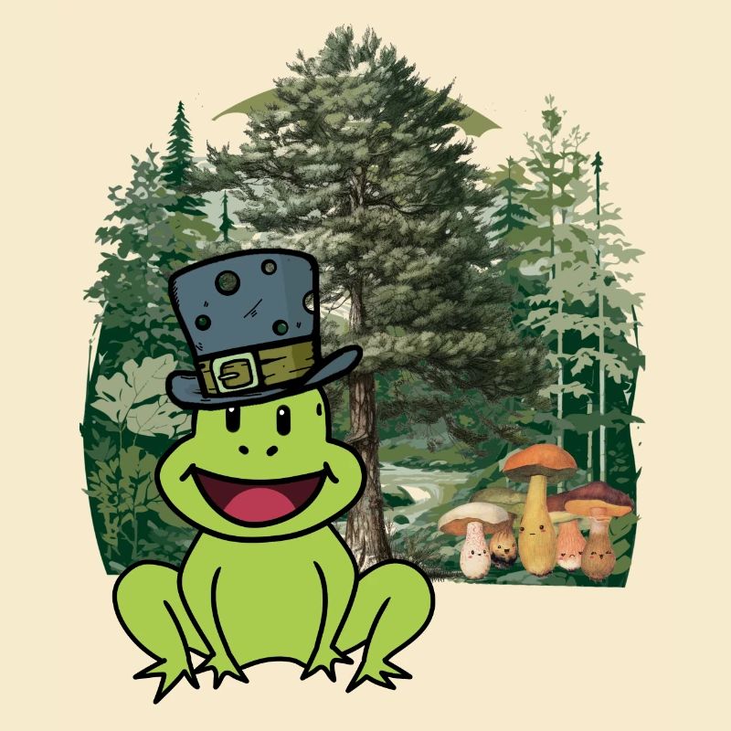 forest dweller, toad, hat, frog, forest animals, child