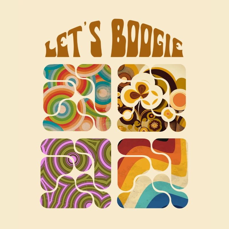 Let's boogie retro pattern