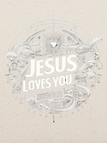Jesus liebt dich – Kreisdesign