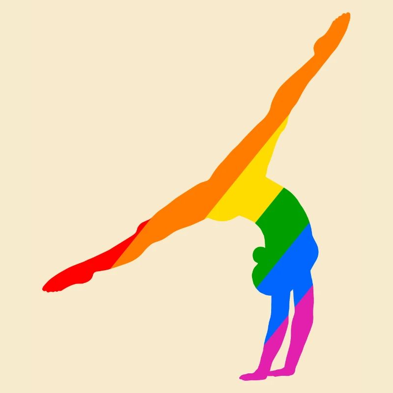 Handstand im Regenbogen