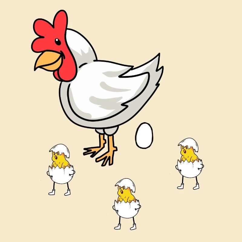 Easter Hen Chick Baby Eggs Eggshell Poultry
