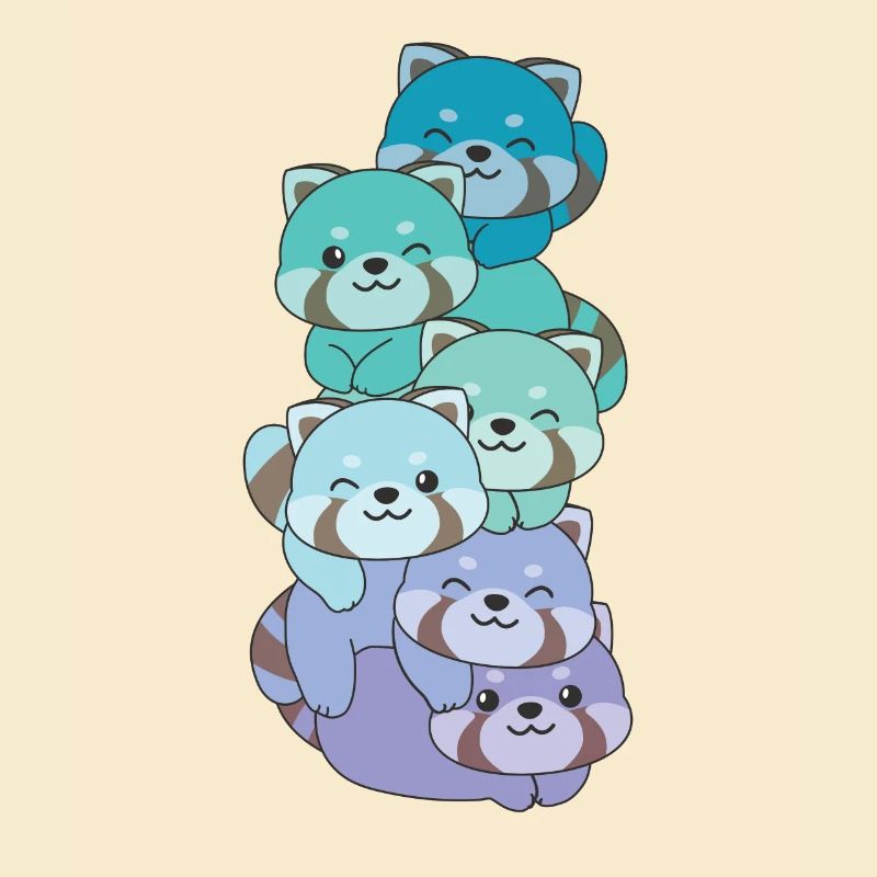 Neptunic Flag Pride LGBTQ Mignon Panda roux Stack