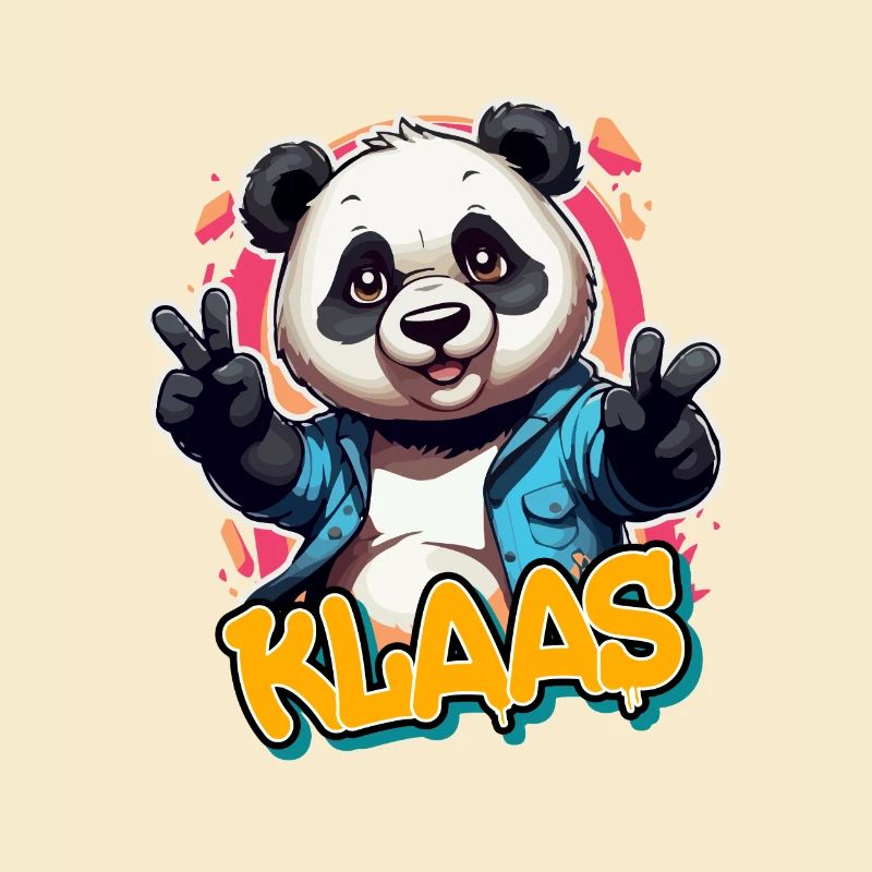 KLAAS - Schöner Jungen Name mit coolem Panda