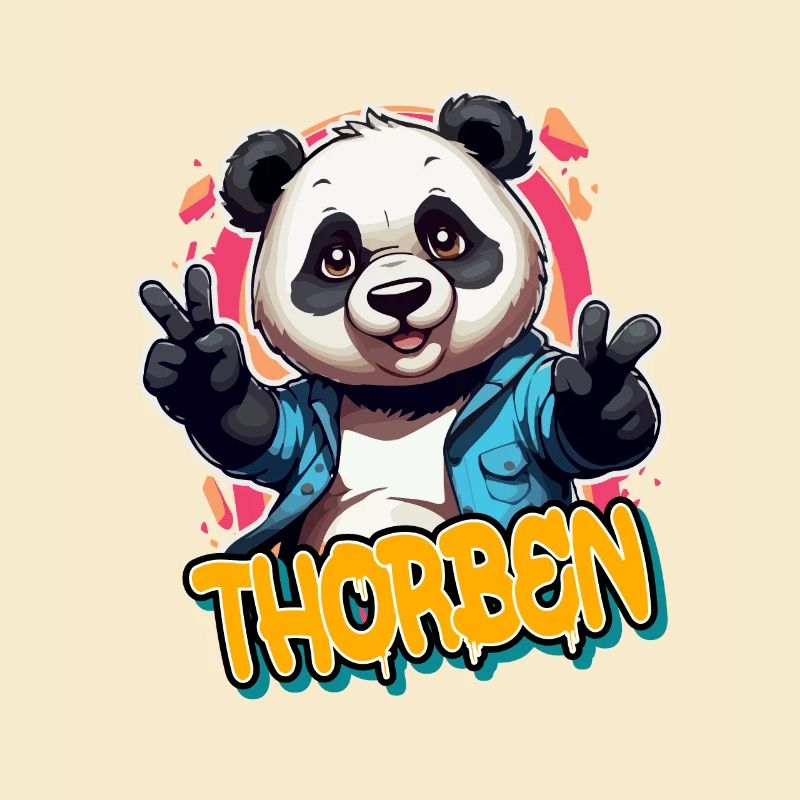 THORBEN - Handsome boy name with cool panda