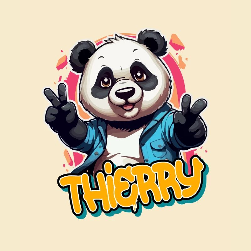 THIERRY - Beau nom de garçon avec Panda cool