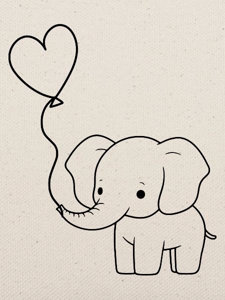 Elefant mit Ballon
