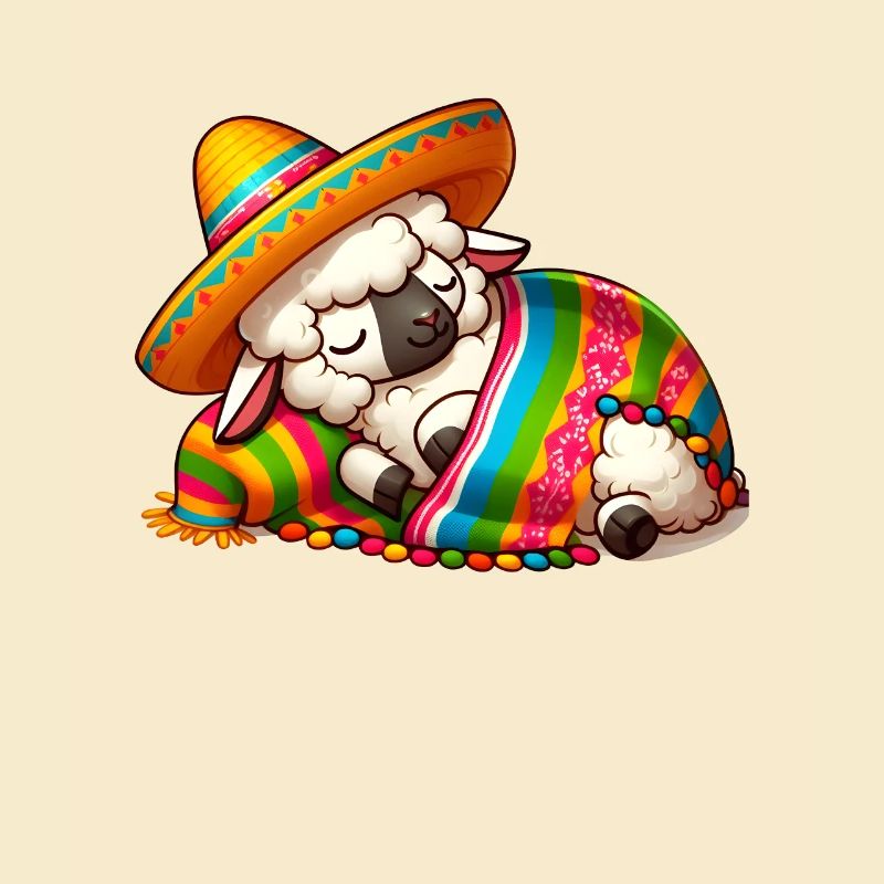 Sleeping Cinco de Mayo Sheep
