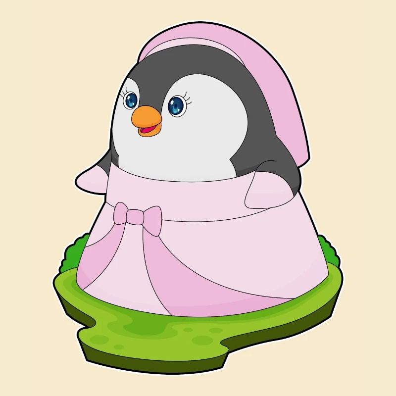 Pingouin mariée robe de mariage
