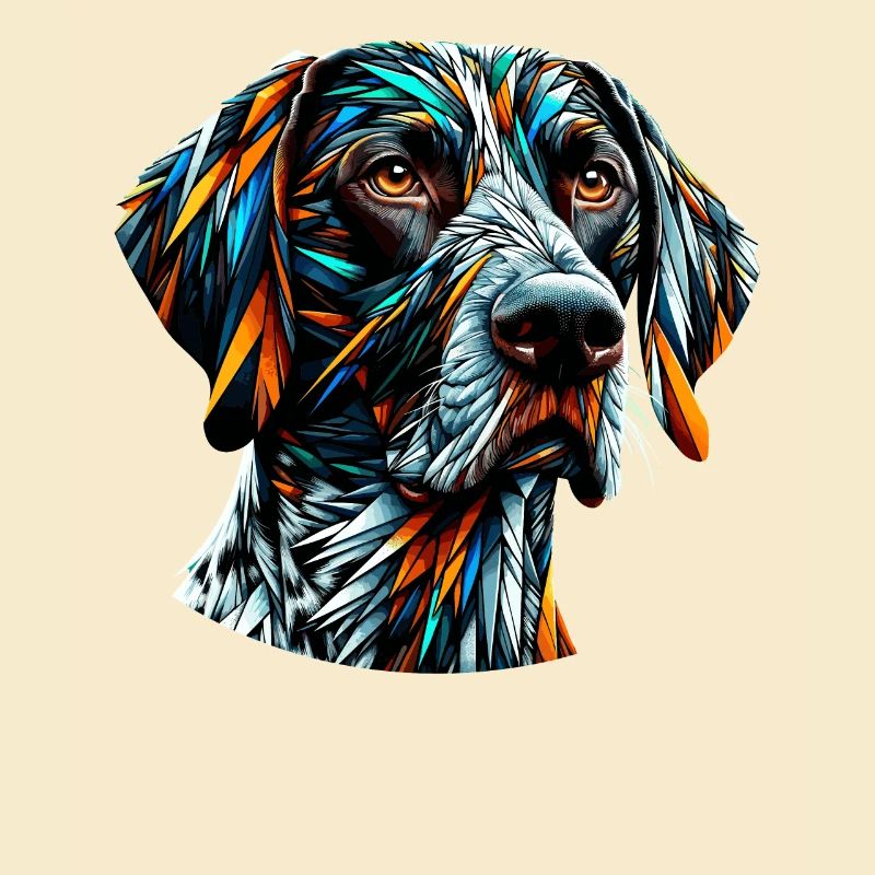 Polygon Art German Shorthaired Pointer Dog GSP