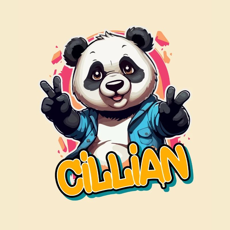 CILLIAN - Beau nom de garçon avec Cool Panda