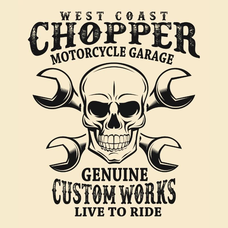 Crâne Biker Dire West Coast Chopper