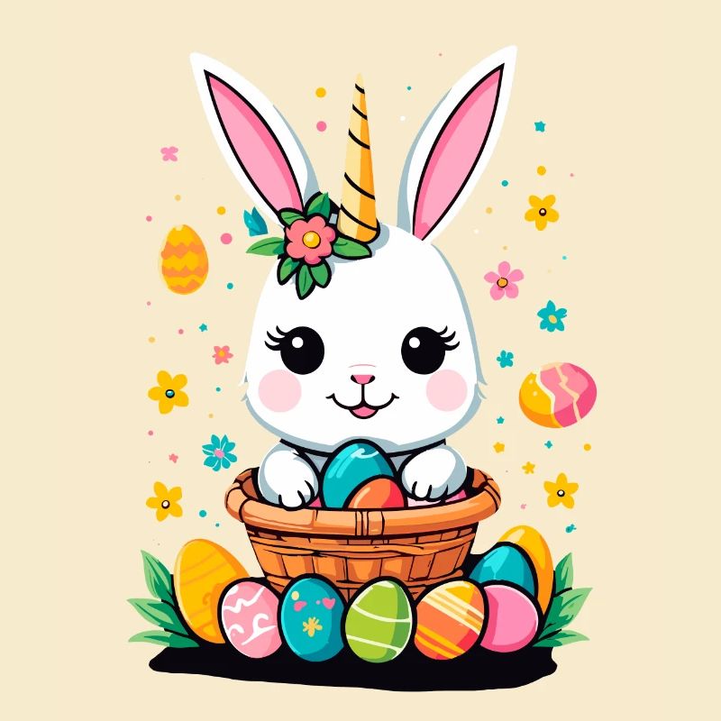 Funny Unicorn Easter Bunny Cute Easter Unicorn