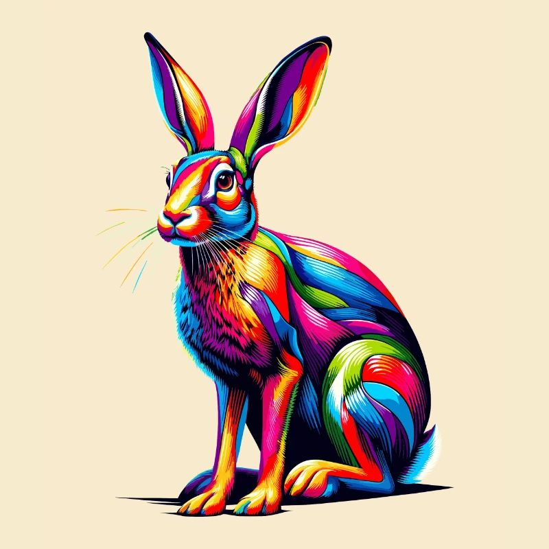 Bunte Pop Art Jackrabbit Jackrabbits