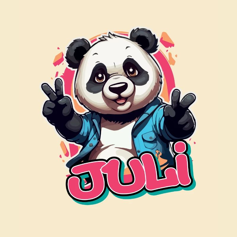 JULI - Schöner Mädchen Name mit coolem Panda