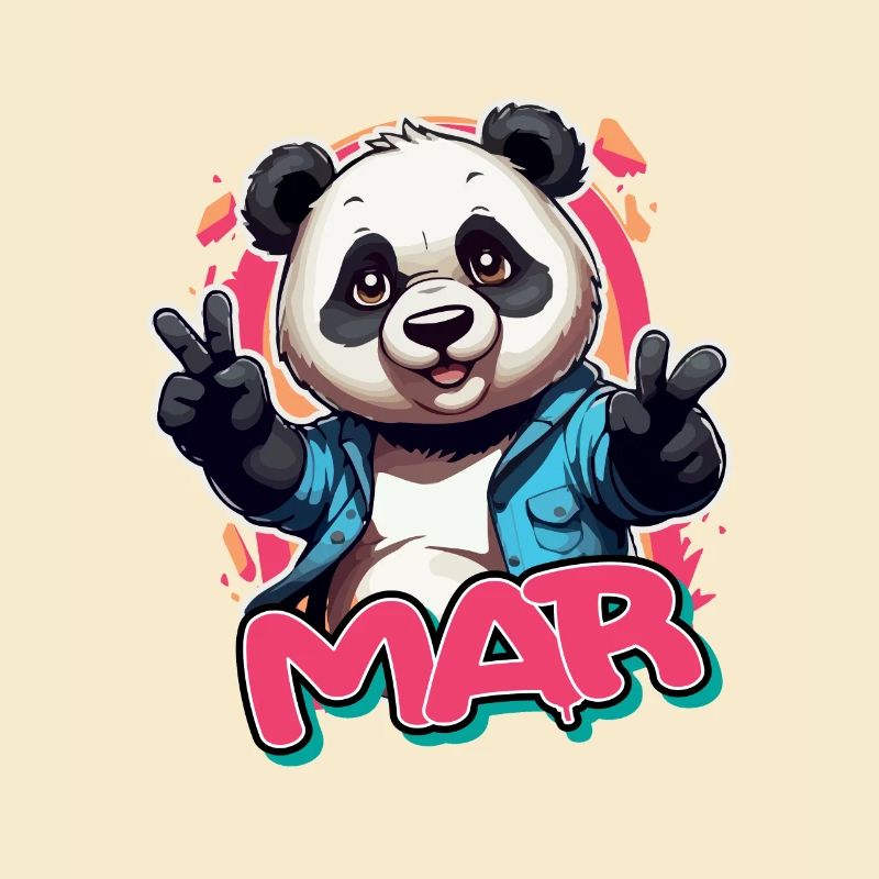 MAR - Schöner Mädchen Name mit coolem Panda