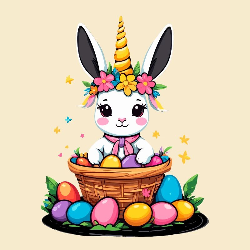 Funny Unicorn Easter Bunny Cute Easter Unicorn