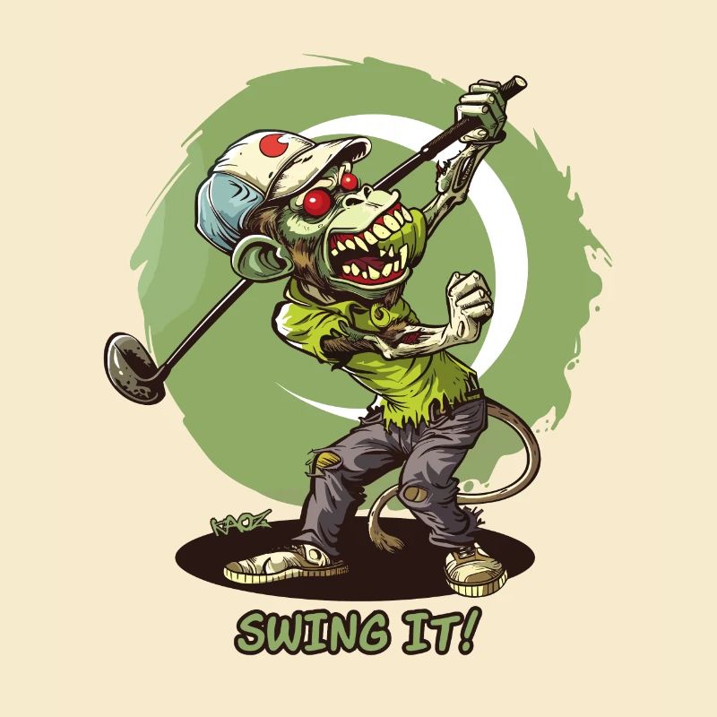 Swing It, Zombie Monkey: A Golfer Golfing