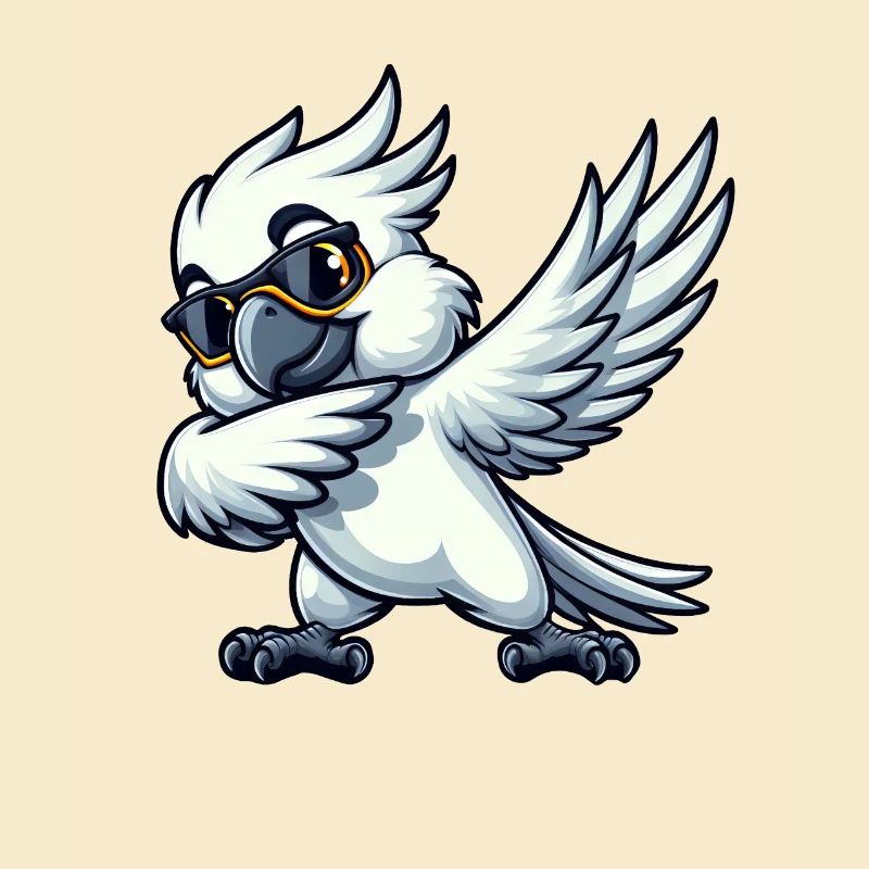 Budgie Dab Pose Fun Design