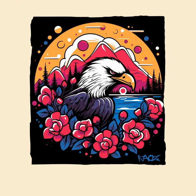 Fleurs et aigles