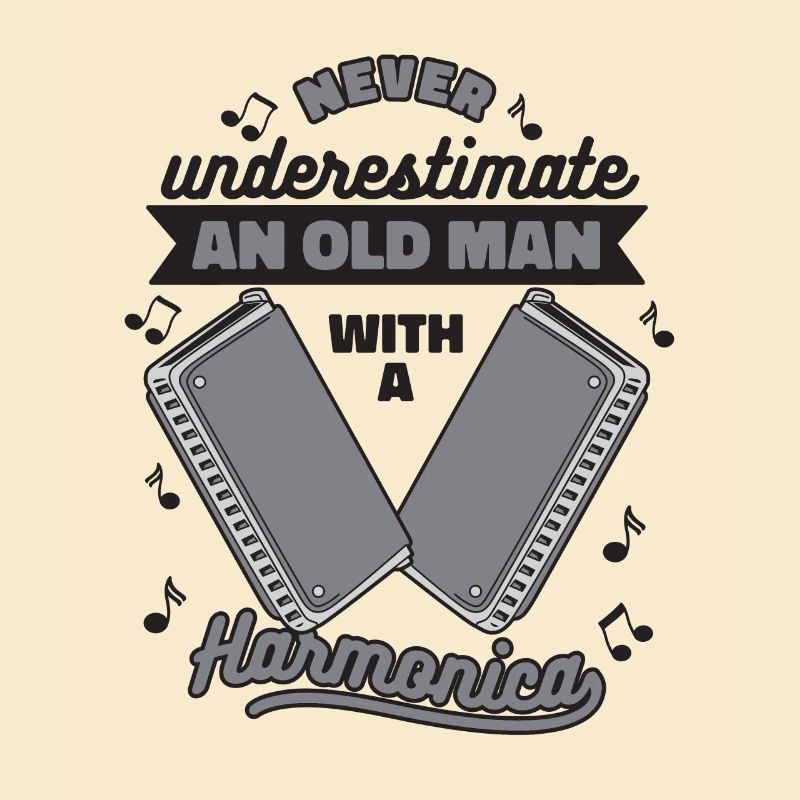 Never Underestimate An Old Man With Harmonica