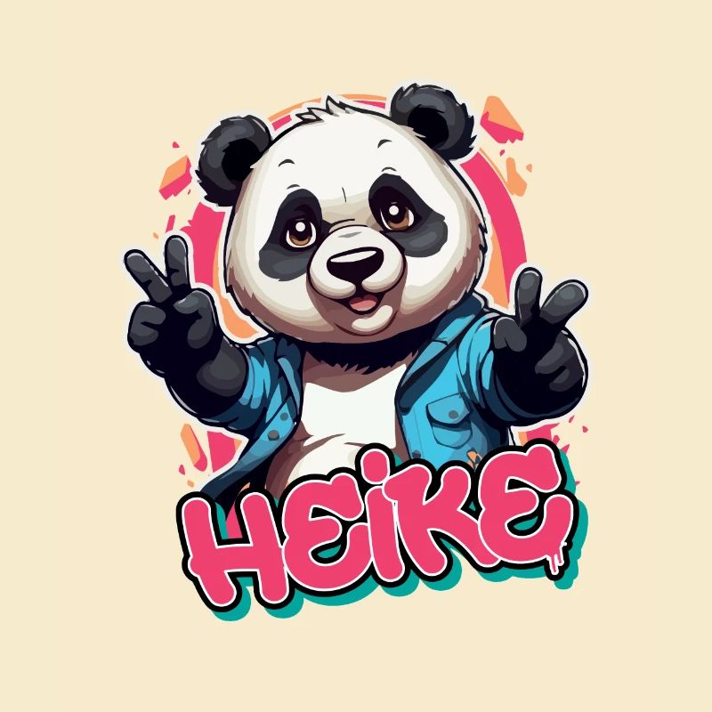 HEIKE - Schöner Mädchen Name mit coolem Panda