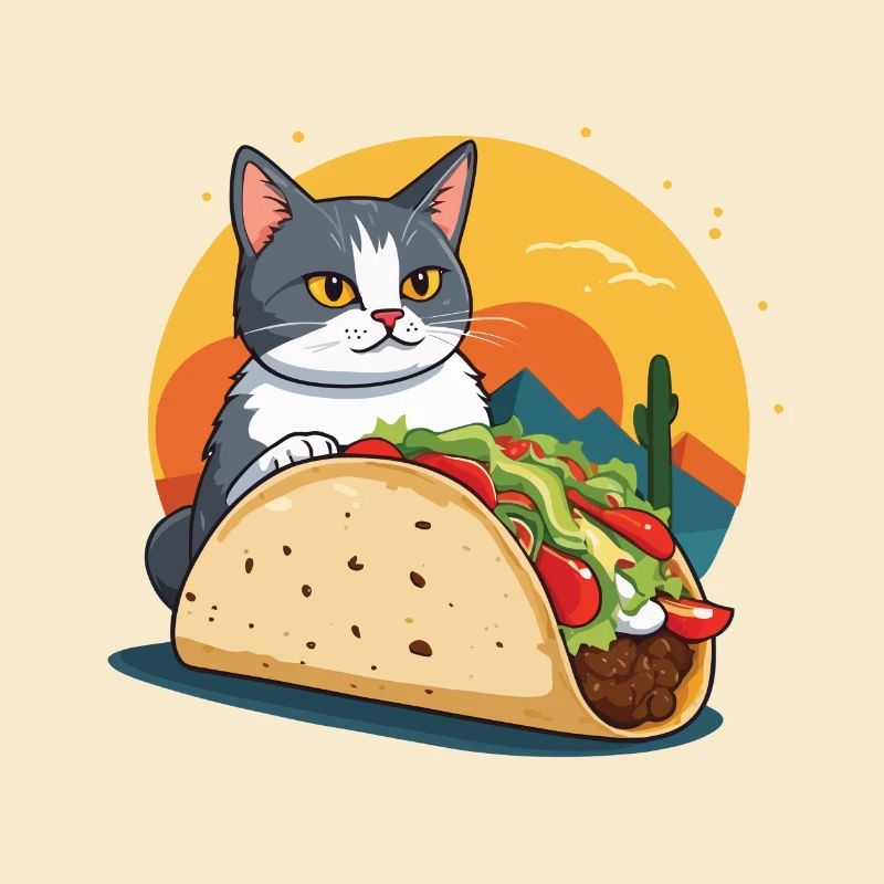 Taco Cat Cinco De Mayo Funny Aesthetic Design