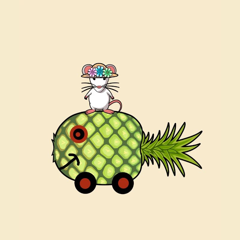 Ananas Auto Maus Wohnwagen Ratte