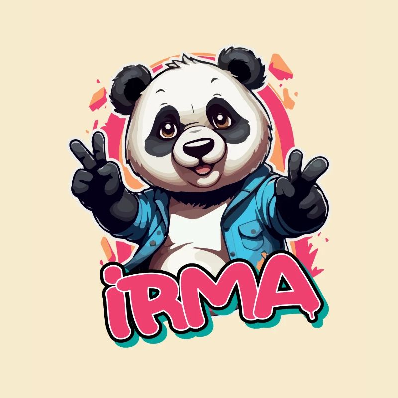 IRMA - Schöner Mädchen Name mit coolem Panda