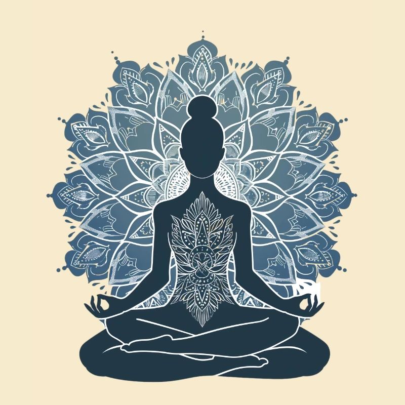 Le silence du yoga : une silhouette en pose avec M