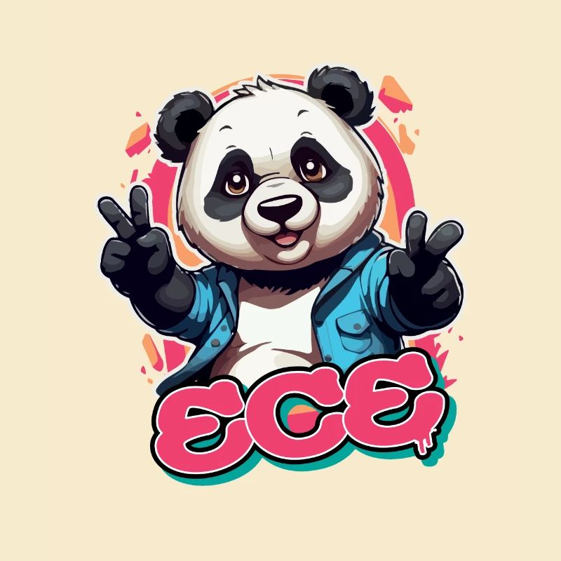 ECE - Schöner Mädchen Name mit coolem Panda
